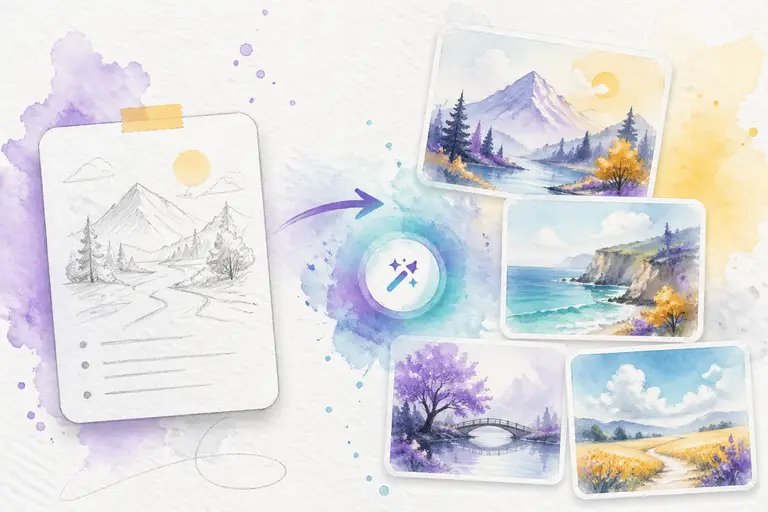 Send directly to image generation watercolor illustration