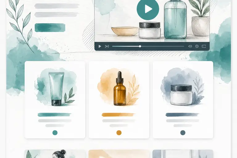 Marketing Videos watercolor illustration