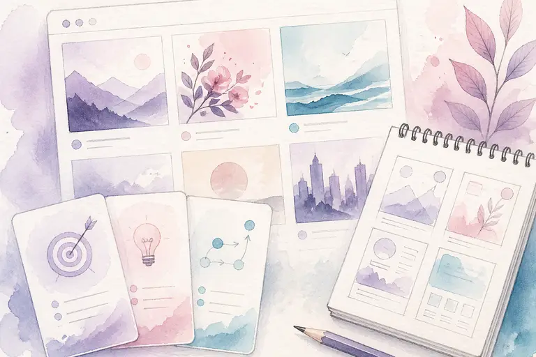 Plan Titles & Thumbnails watercolor illustration